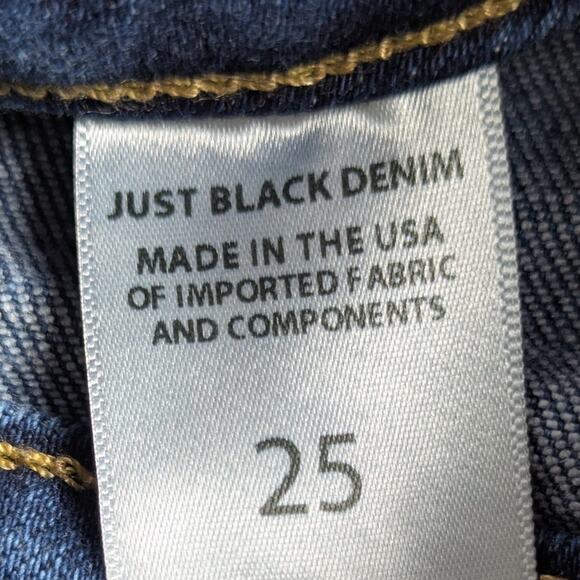 Just Black Denim Womens 25 High Rise Distressed Straight Crop Jeans Blue USA - Picture 4 of 5